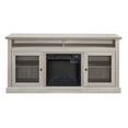 thumbnail image 6 of Sesslife Fireplace TV Stand for 65" TV, Farmhouse TV Console Cabinet with Electric Fireplace and LED Lights, Wood Media Entertainment Center with Storage Cabinets for Living Room, Gray, 6 of 9