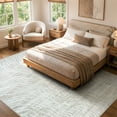 thumbnail image 3 of RUG ROBOT 8'x10' Large Area Rugs for Living Room, Non-Slip Washable Beige Bedroom Rug, Soft Modern Wave Striped Accent Carpet for Dining Room Kitchen, Beige, 3 of 9