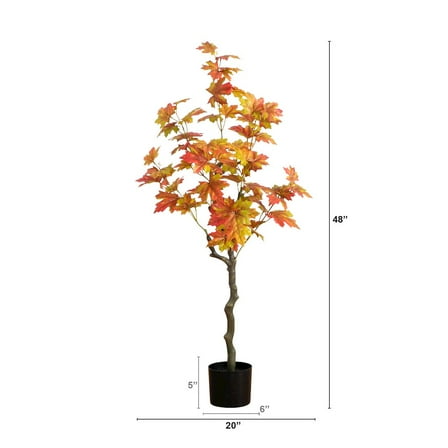 Nearly Natural 4ft. Autumn Maple Artificial Fall Tree