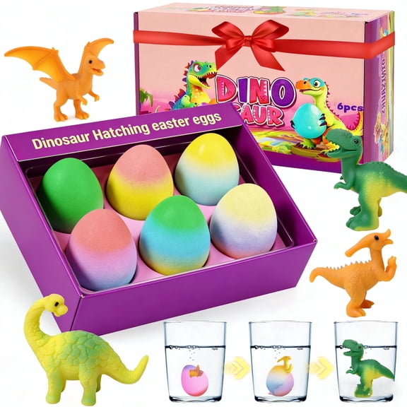 Dinosaur Hatching Surprise Dino Egg Toys Grow 600% 6 pack