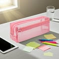 thumbnail image 5 of Cute Mesh Pencil Case with Multiple Compartments, Large Capacity Zipper Storage Bag for Stationery Organization, Lightweight and Portable Design, 5 of 5