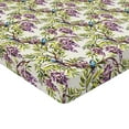 thumbnail image 4 of Ambesonne Bird Print Fitted Sheet, Spring Art Tree Branches, Queen Size, Lime Green Blue Purple, 4 of 5