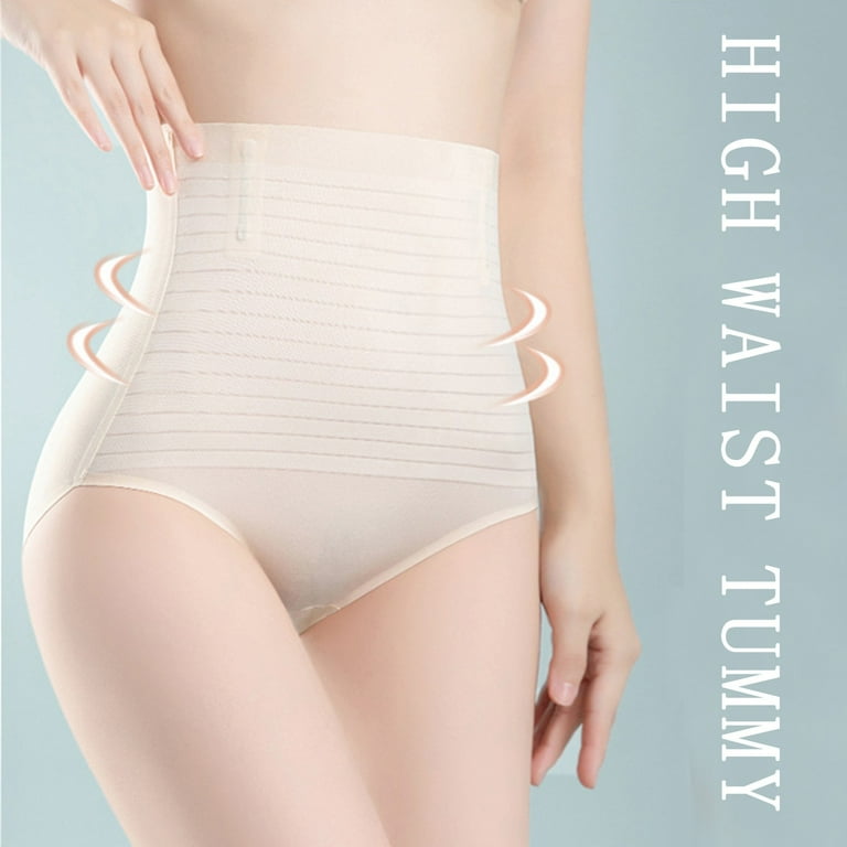 Women's High Waist Abdominal Pants Ice Silk Lifting Traceless Body Shaping  Underwear Soft Comfortable