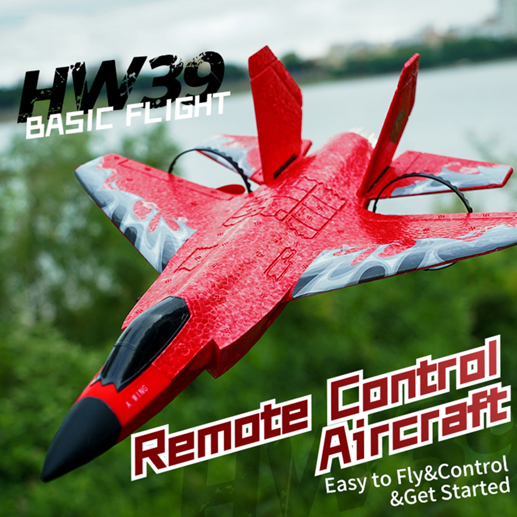 NautyDaddy RC Airplane for Kids & Beginners – F39 Remote Control Foam Glider with 6-Axis Gyro, 2 Take-Off Modes, EPP Material, Complete Flying Set with Battery & Spare Parts