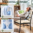 thumbnail image 6 of Pakunoda Chairs Cushions 39" X 20" Tufted Non Slip Pad Seat and Seatback 4 Set Cushion with Ties for Patio Outdoor & Indoor Rocking Chair, Cream, 6 of 8