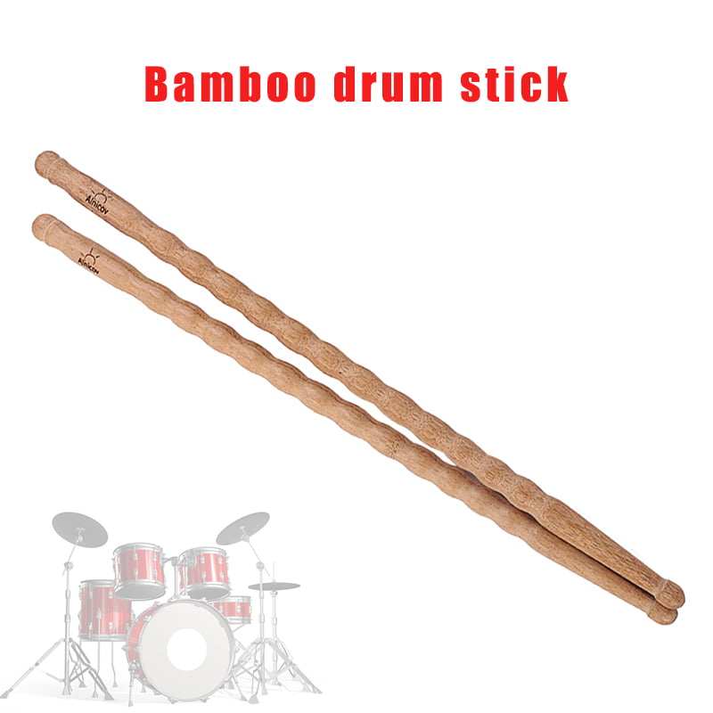 SM SunniMix 2 Pièces Brosses à Tambour Sticks Bamboo Hot Rods Instrument à Percussion Accessoire 