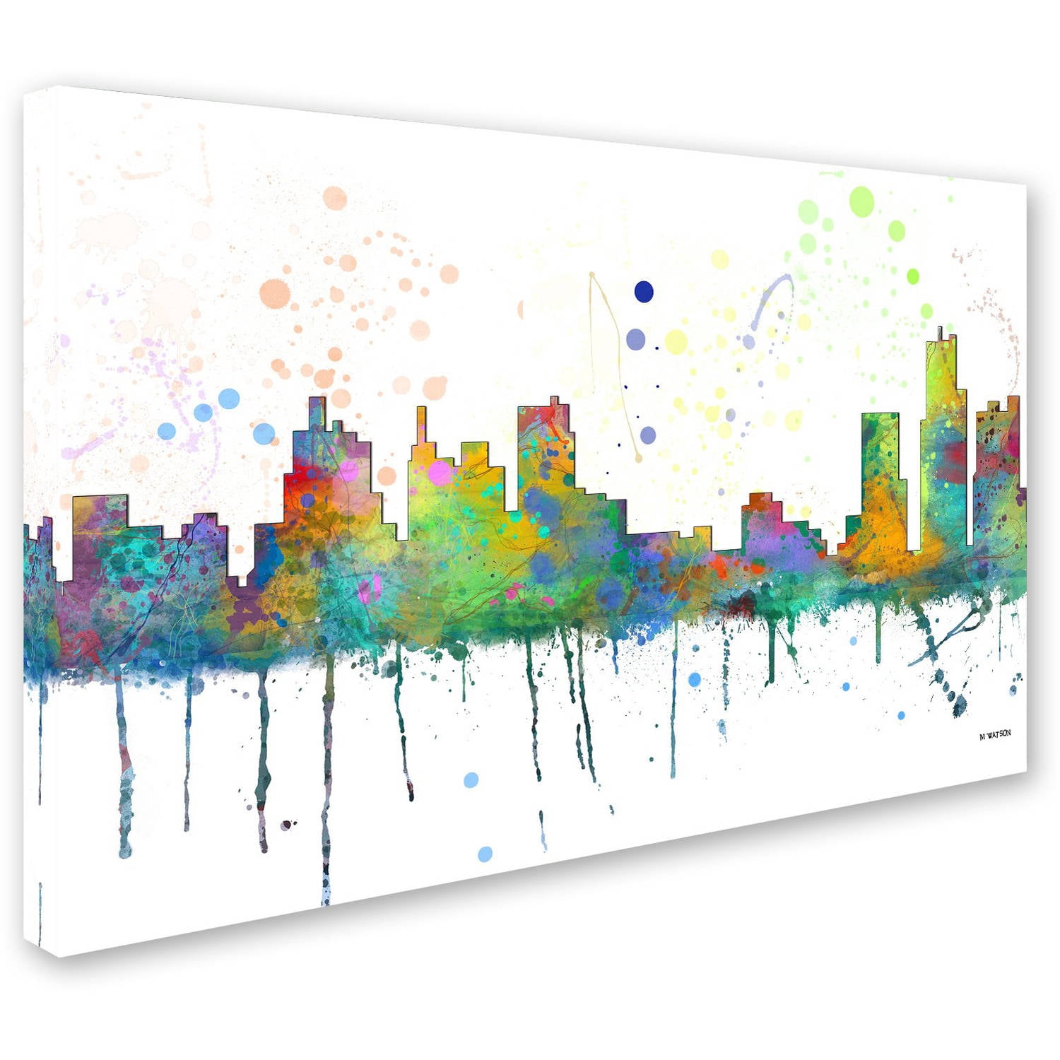 "Detroit Michigan Skyline Mclr-1" Canvas Art by Marlene Watson