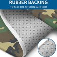 thumbnail image 4 of Green Brown Camo Classic Pattern Bathroom Rugs Sets 3 Piece,Toilet Cover Set,Absorbent Non Slip Bathroom Mats Sets with U-Shaped Contour Rug Toilet Rug Set, 4 of 5
