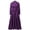 Purple, variant on Afinprain Women's Clergy Dress Long Sleeve A-Line Maxi Dress with Belt and Tab Collar