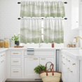 thumbnail image 3 of Abstract Mountain Kitchen Curtains Valances and Tiers Set of 3 Green Watercolor Gradient Peak Tier Curtains and Valance with Rod Pocket for Small Windows, 27.5"x36", 3 of 9