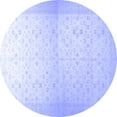 thumbnail image 1 of Ahgly Company Indoor Round Oriental Blue Traditional Area Rugs, 4' Round, 1 of 4