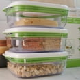 thumbnail image 4 of FOSA Vacuum Seal Food Storage System Reusable Small Containers, 3 pack, 34 oz size (Vacuum pump not included), 4 of 10