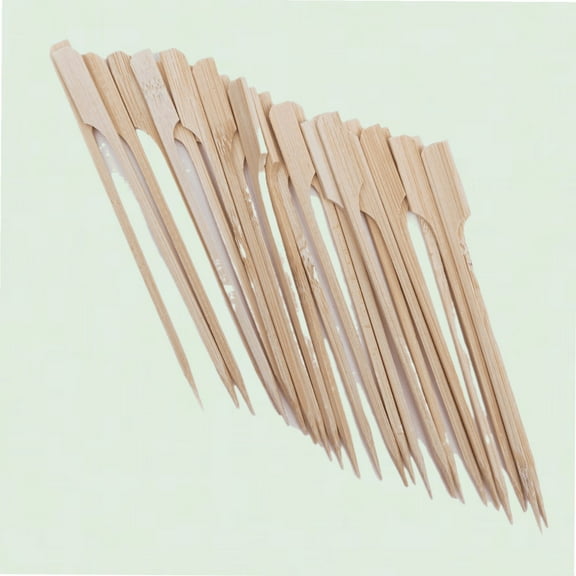 Bamboo Paddle Pick, 6 Inches, 100-Pack, Appetizer Skewers, Toothpicks for Fruits, Barbecue, Sandwiches, Snacks