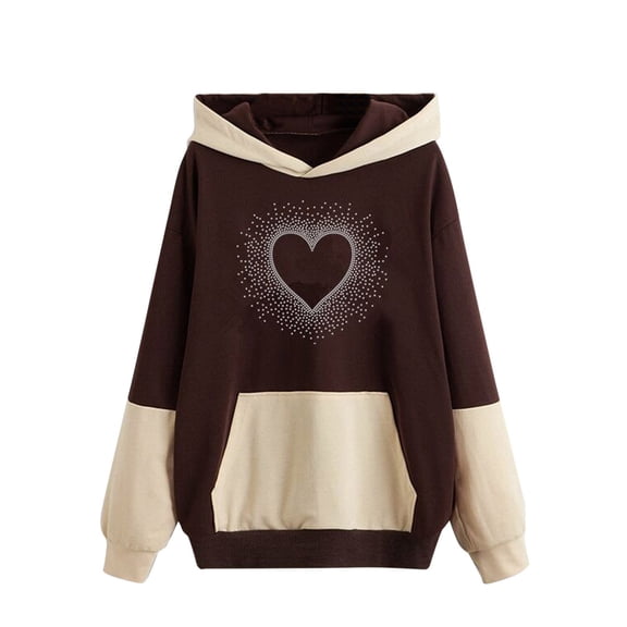 Vedolay Oversized T Shirts Women's Casual Half Zip Pullover Sweatshirt Long Sleeve Knit Tunic Pullover Tops,Brown S