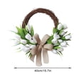 thumbnail image 2 of FNNMNNR Simulation Flowers Garland Lei Tulip Wreath Plastic Party Weddings Supplies Assorted Pink White Fake Vine Rattan Rings, 2 of 11