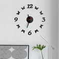 thumbnail image 1 of Agiferg DIY Wall Clock 3D Mirror Surface Sticker Home Office Decor Clock, 1 of 1
