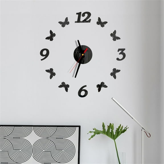 Vikakiooze Home Decor DIY Wall Clock 3D Mirror Surface Sticker Home Office Decor Clock