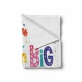 thumbnail image 2 of Dream Soft Flannel Fleece Throw Blanket, Dream Big Little Kids Nursery Art with Cartoon Characters Colorful Print, Cozy Plush for Indoor and Outdoor Use, 70" x 90", Multicolor, by Ambesonne, 2 of 6
