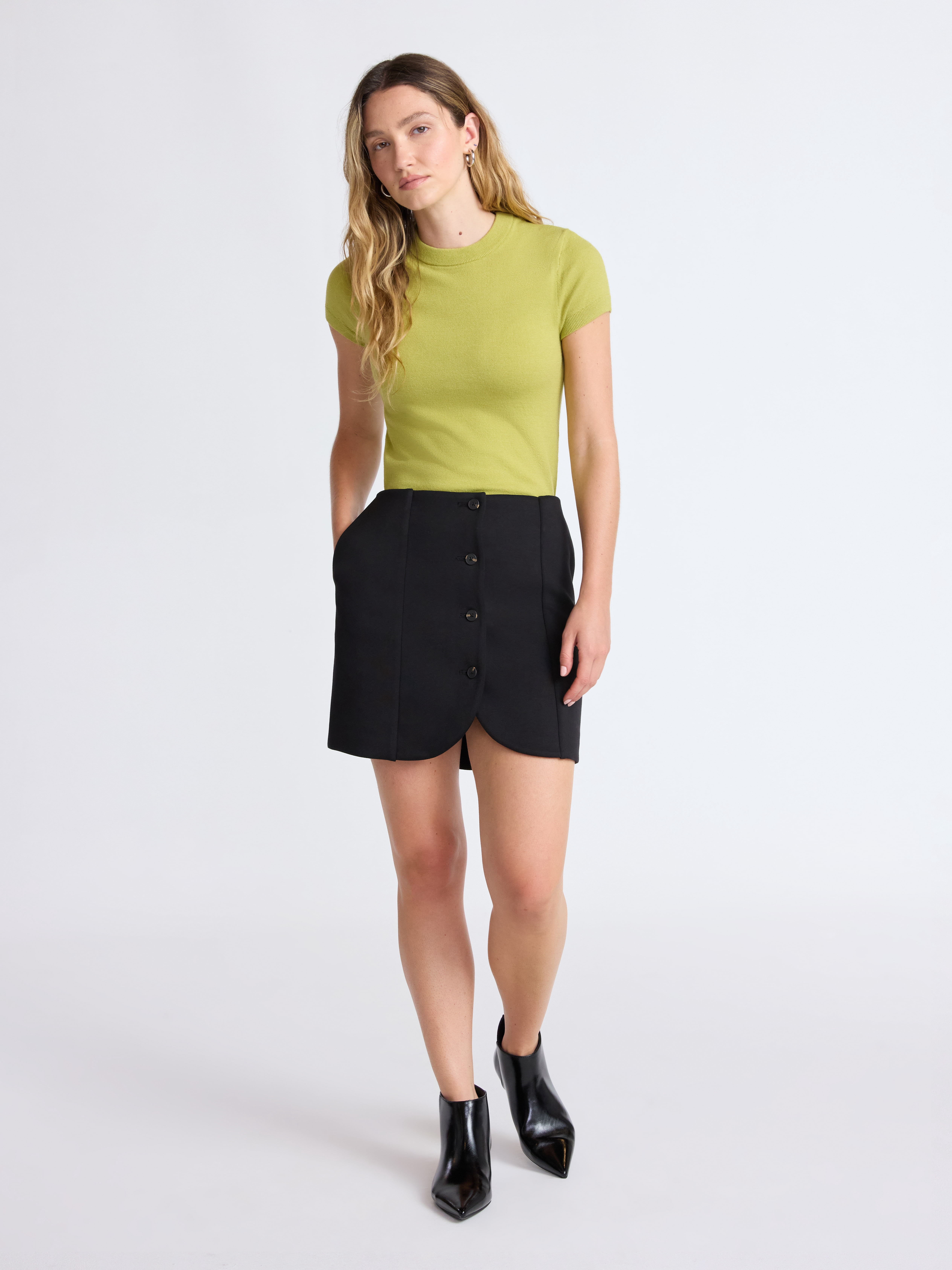 Scoop Women’s New Scubaknit Tulip Hem Mini Skirt, Sizes XS-XXL