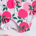 thumbnail image 5 of NIEWTR Toddler Baby Girl Swimsuit Long Sleeve Dot Print Zipper Swimwear Cute Kids Girl Ruffle Swimming Sunsuit Swimwear Beach Bathing Suit for Summer Vacation 2-3 Years Hot Pink, 5 of 7