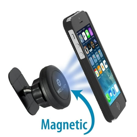 WizGear Universal Stick On Dashboard Magnetic Car Mount Holder, for Cell Phones and Mini Tablets with Fast Swift-snap (Best Magnetic Phone Mount)