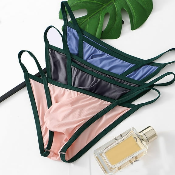 HEVIRGO Men Thong Underwear Low Waist G-Strings Thong Slim Fit T-back Underwear for Daily Wear Work Travel