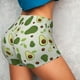 thumbnail image 4 of Fotbe Green Avocado Shorts Sin Costuras – Shorts Deportivos de Cintura Alta para Mujer, Elásticos para Gimnasio, Yoga, Running o Ciclismo-Small, 4 of 8