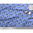 thumbnail image 2 of Soimoi Blue polyester Crepe Fabric Dolphin Ocean Print Fabric by the Yard 52 Inch Wide, 2 of 3