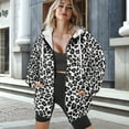 thumbnail image 3 of COEQINE Women's Full Zip Up Hoodie Oversized Sweatshirts Grey Leopard Print Pattern Long Sleeve Hooded Jacket for Women Y2K Tops with Pockets Fall Winter Outfits Casual Wear, XL, 3 of 7