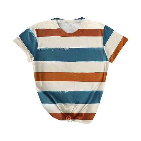 Short Sleeve T Shirts for Women Printed Graphic Tees Tops Cute Pullovers Tunic Cotton Blouse Multicolor XXL