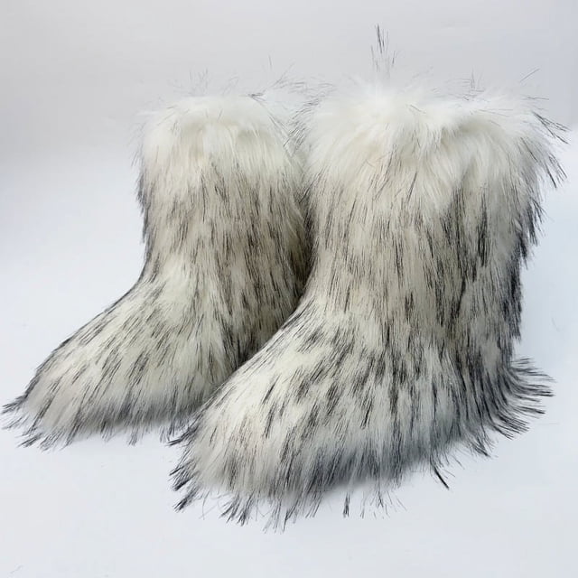 Serie de invierno europeo y americano lindo nicho Shibuya botas de piel de chica caliente botas de media pantorrilla y2g botas de nieve cálidas personalizadas para mujeres