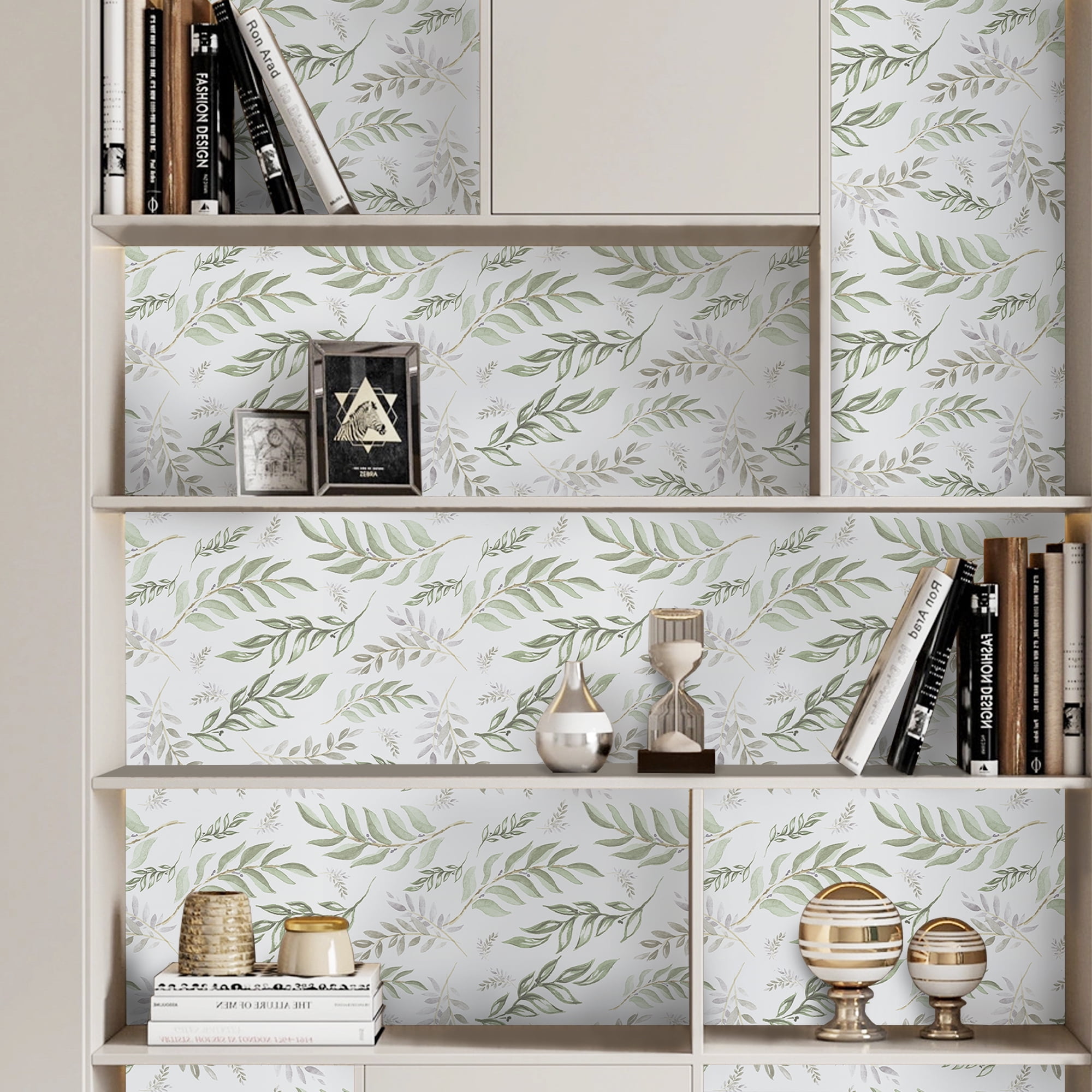UMIGGEE 17.5-in x 393-in Peel and Stick Floral Wallpaper Self Adhesive Removable Wallpaper Peel and Stick for Home Bedroom Cabinets Thicken