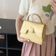 thumbnail image 5 of Bolso de mano elegante y sencillo, estilo retro, bandolera de un solo hombro, de piel sintética, con solapa, pequeño bolso cuadrado, 5 of 5