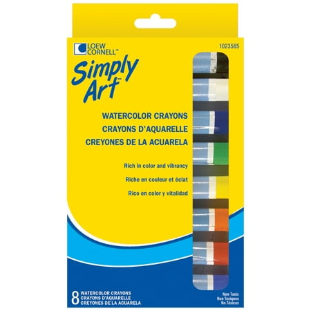 Simply Art Watercolor Crayons 8/Pkg - Assorted Colors - Walmart.com