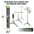 thumbnail image 2 of PowerSmith Voyager PVLR8000A-C 8000 Lumen 64W Rechargeable LED Work Light Console with Integrated Aluminum Tripod and Foldable Design (Power Options Sold Separately), 2 of 7