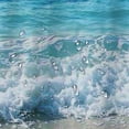 thumbnail image 5 of Creowell  Ocean Shower Curtain Blue Sea Beach, Cloth Fabric Bathroom Decor Set with Hooks White, 5 of 7