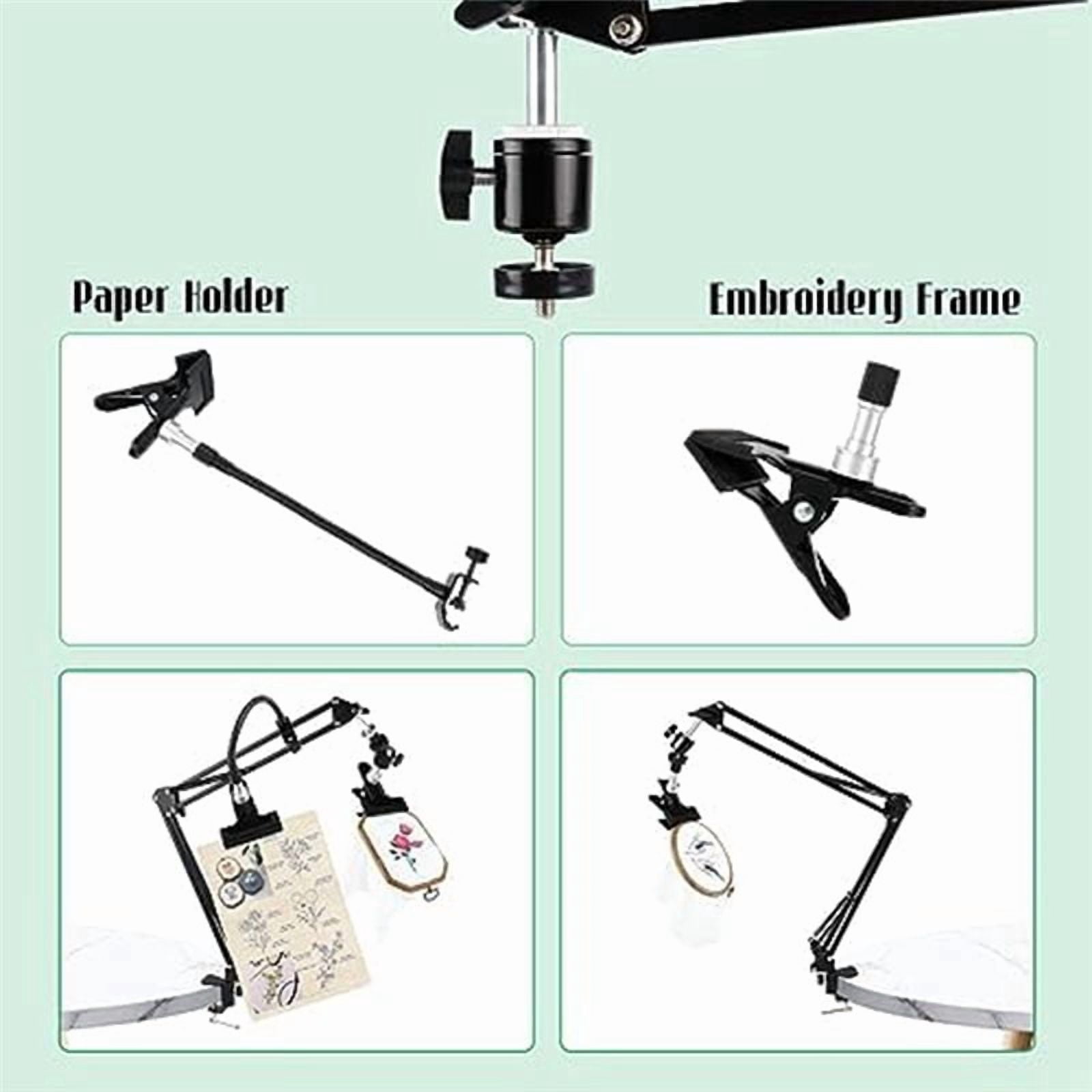 Embroidery Hoop Stand: 360 Adjustable Metal Embroidery Hoop Stand for Sewing Crafts