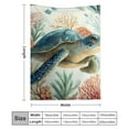 thumbnail image 3 of FCXZI Fuzzy Fluffy Soft Cozy Blanket Turtle Seaweed Coral Multi-Purpose 60*80in, 3 of 7