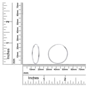Brilliance Fine Jewelry Trio Set of Endless Hoops in Sterling Silver