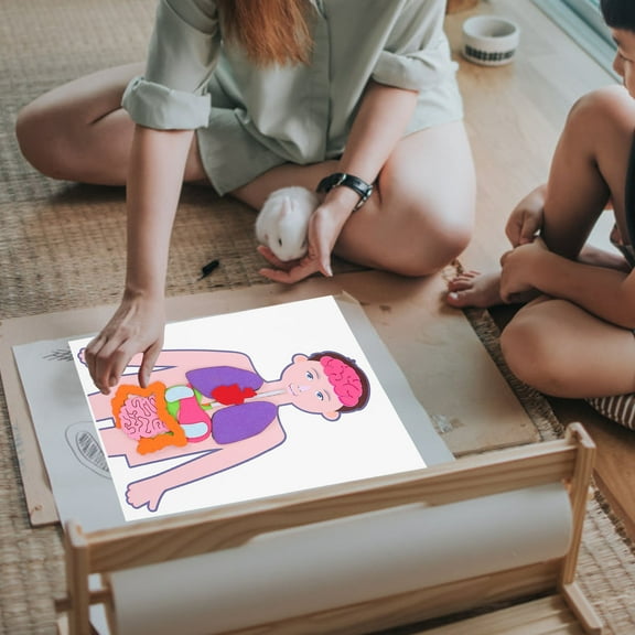 ETHZZLE 2 Sets of Human Body Model Plush Doll Design Cognitive Development