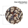 thumbnail image 2 of Pofeuu Vector Butterflies Print Coasters for Drinks, 4Pack PU Leather Coasters, Bar Drink Coasters for Tabletop Protection, Furniture from Damage-Round Shape, 2 of 6