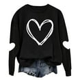 thumbnail image 5 of yievot Women Valentine's Day Sweatshirts Heart Graphic Crew Neck Pullover Long Sleeve Casual Shirts Tops, 5 of 9