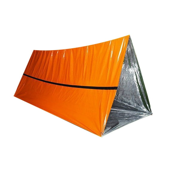 Voiceine Emergency Outdoor Tube Tent Survival Tube Tent Sleeping Bag Shelter for Camping Hiking Survival (Orange)