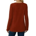 thumbnail image 5 of MOSHU Dressy Tops for Women Classic Fit Long Sleeve Shirts V Neck Lightweight Blouses Casual Tunic Womens Tops, 5 of 9