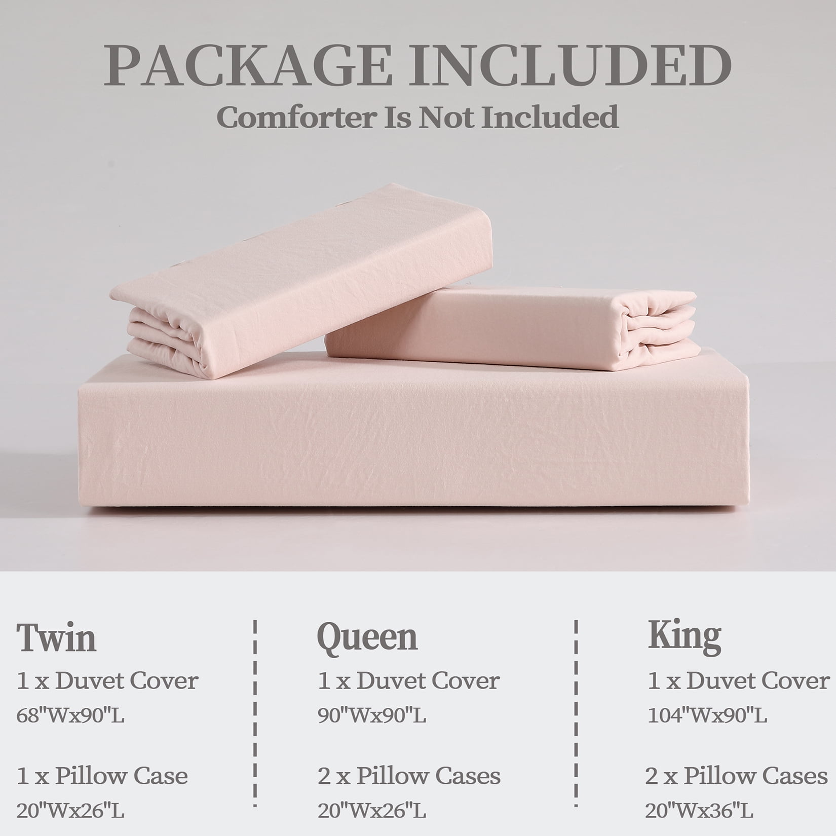 EastVita Queen Duvet Cover Set, Soft Washed Pink Ruffle Duvet Cover 3 Pieces 1 Duvet Cover, 2 Pillowcases) Home Bedding Duvet Cover Set