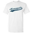 thumbnail image 2 of UGP Campus Apparel Minneapolis City Baseball Script Basic Cotton T-Shirt - 3X-Large - White, 2 of 6