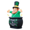 thumbnail image 2 of Holidayana 9' Inflatable St Patricks Day Pot of Gold Leprechaun Yard Decor, 2 of 6