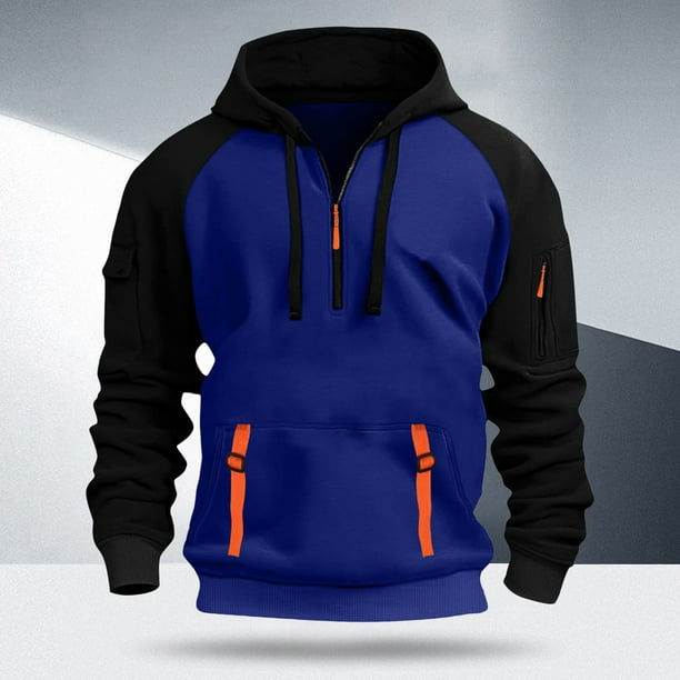 MHFRRA Sudadera con Capucha de Color, Informal, con Bolsillo, Tela Suave y Cómoda para Ropa de Calle Negro2