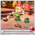 thumbnail image 3 of DEORAB 38IN Tall Elf Outdoor Christmas Elves Carry Candy Canes Decoration Lighted Yard Garden Lawn Festival Outdoor Indoor Xmas Decor,70LED Lights, 3 of 7