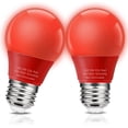 thumbnail image 3 of UNILAMP Bombillas de color rojo, 5 W A15 equivalente a 40 W, bombilla LED roja de base media E26 para decoración de Halloween, decoración de Navidad, decoración de fiestas navideñas, iluminación del p, 3 of 4
